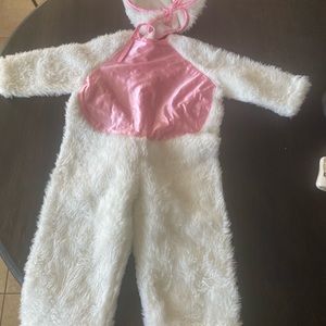 Vintage fluffy bunny toddler costume